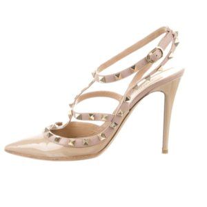 SOLD Rockstud Patent Leather T-Strap Pumps Size: 9 | IT 39